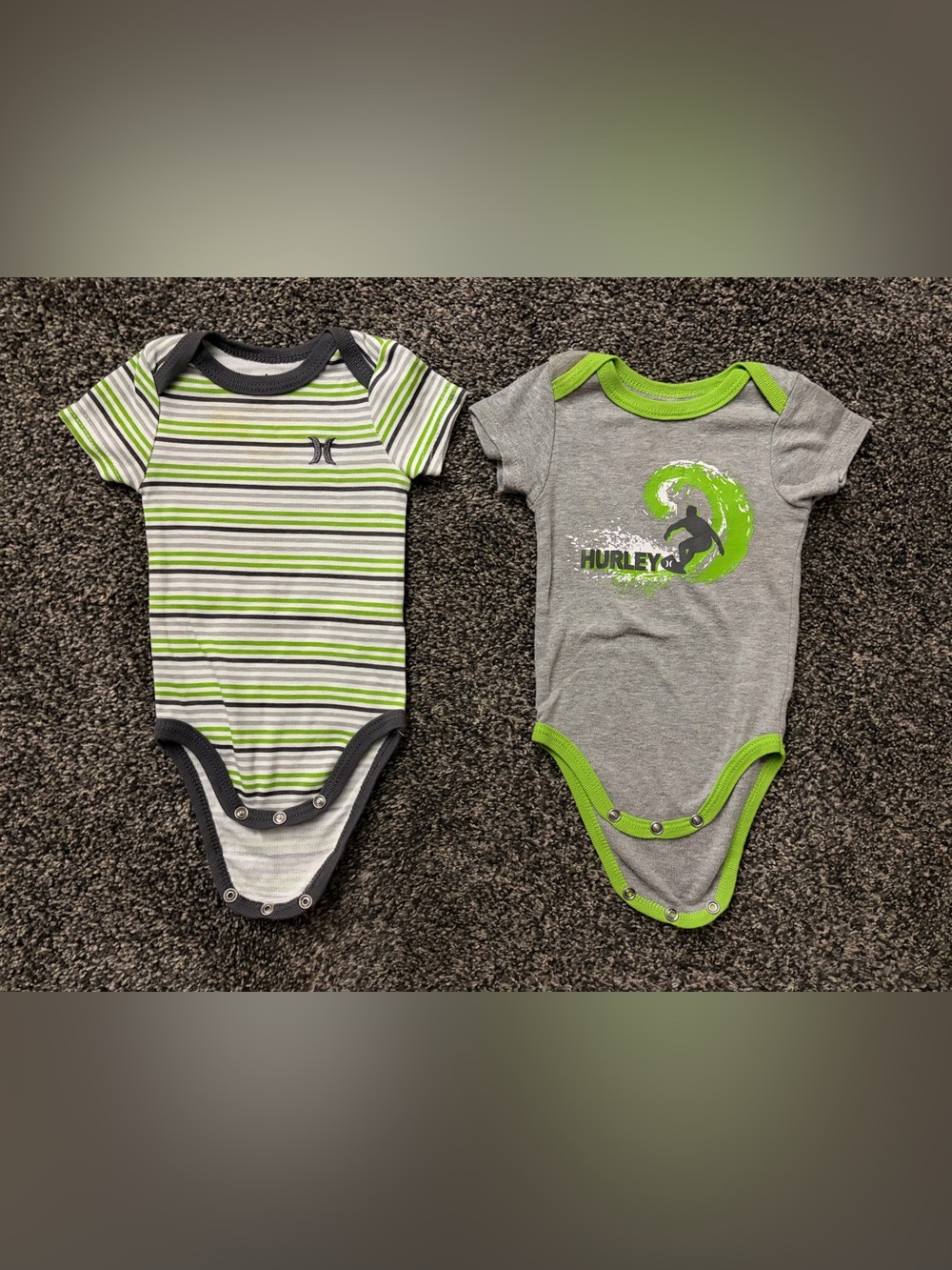 0-3 Months Hurley Short Sleeve Bodysuits